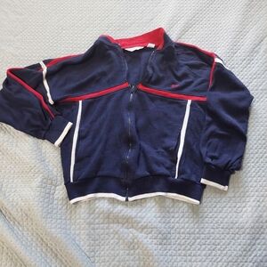 Vintage Christian Dior Navy Blue Men's  Jacket with Red Accents